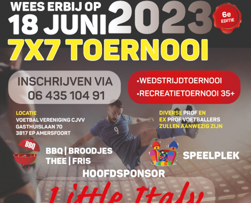 flyer 7 tegen 7 toernooi