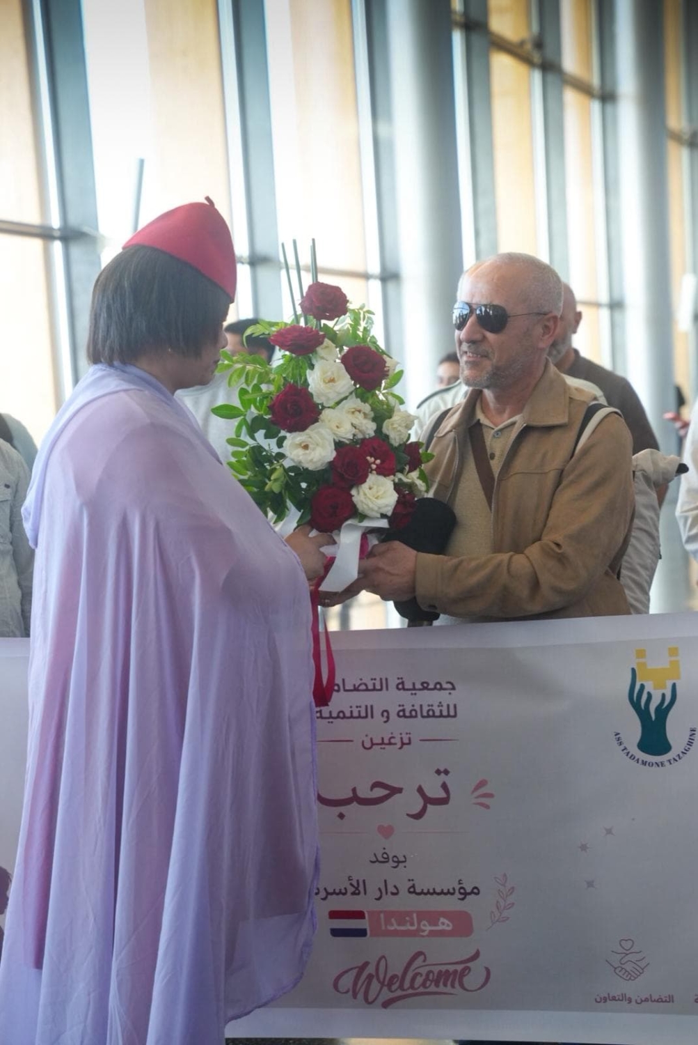 feestelijke ontvangst luchthaven nador